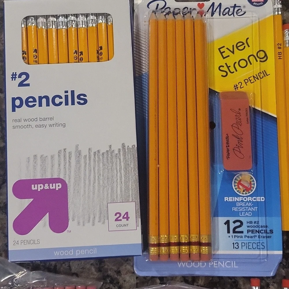 Lot Of 96 New Yellow Pencils Assortment #2 As Pictured